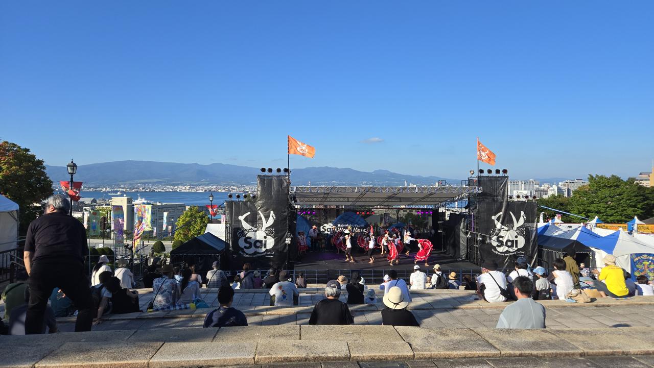 The festival was at Motomatchi Park; this was the main stage.
